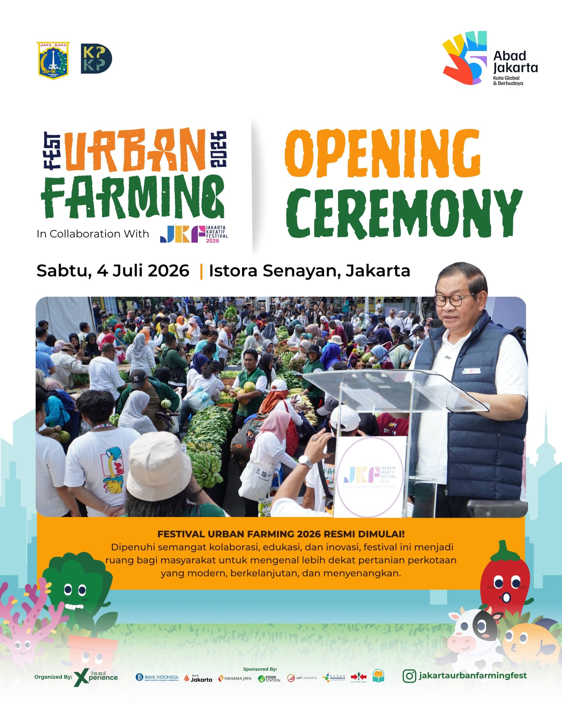 Festival Urban Farming 2026 Resmi Dibuka, Catatkan Rekor MURI dan Padati Istora Senayan